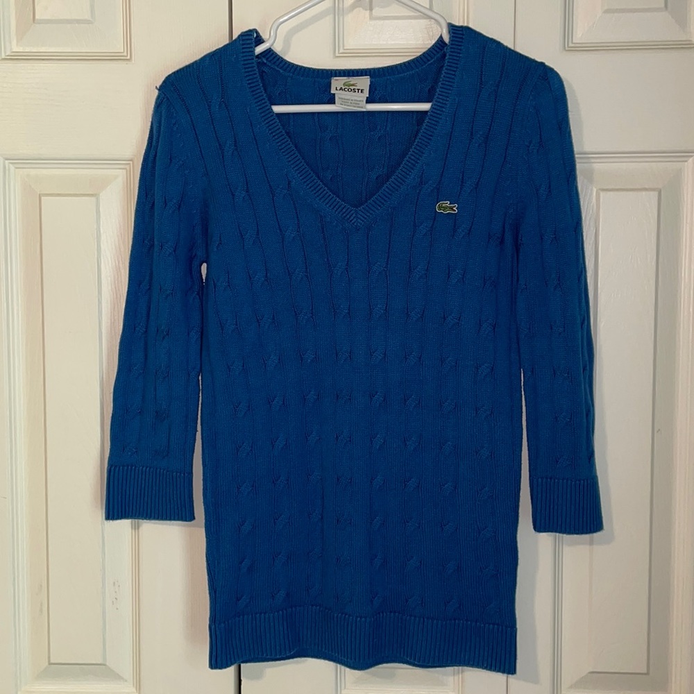 Lacoste 🐊 V-Neck Sweater - Size: Small/36